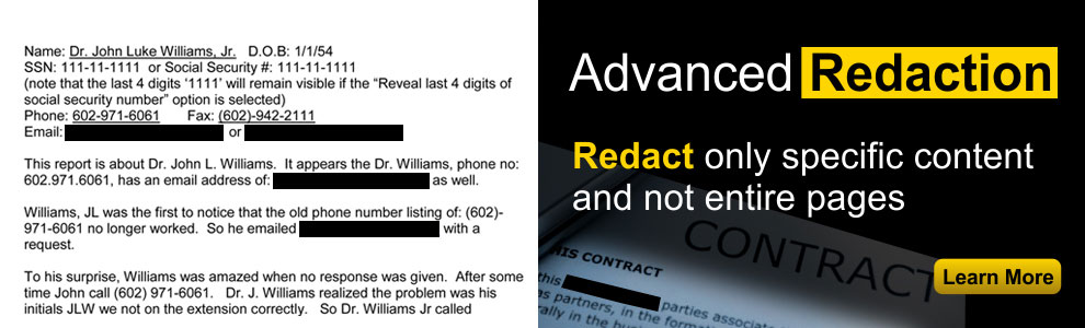 Advanced Redaction