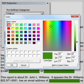 Set and Change Color of Redacted Text Set and Change Color of Redacted Text